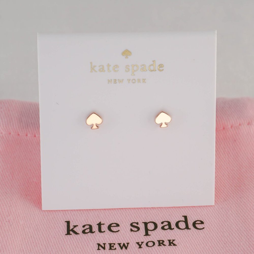 Kate Spade Mini Spade Rose Gold Stud Earrings (with Dust Bag) NEW